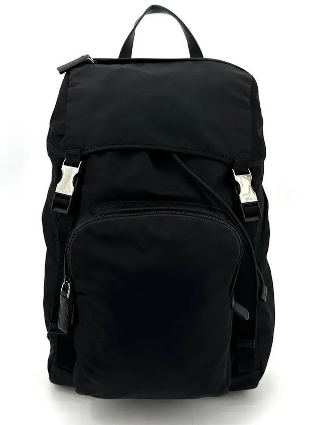 2VZ135 Triangle Logo Re Nylon Saffiano Backpack