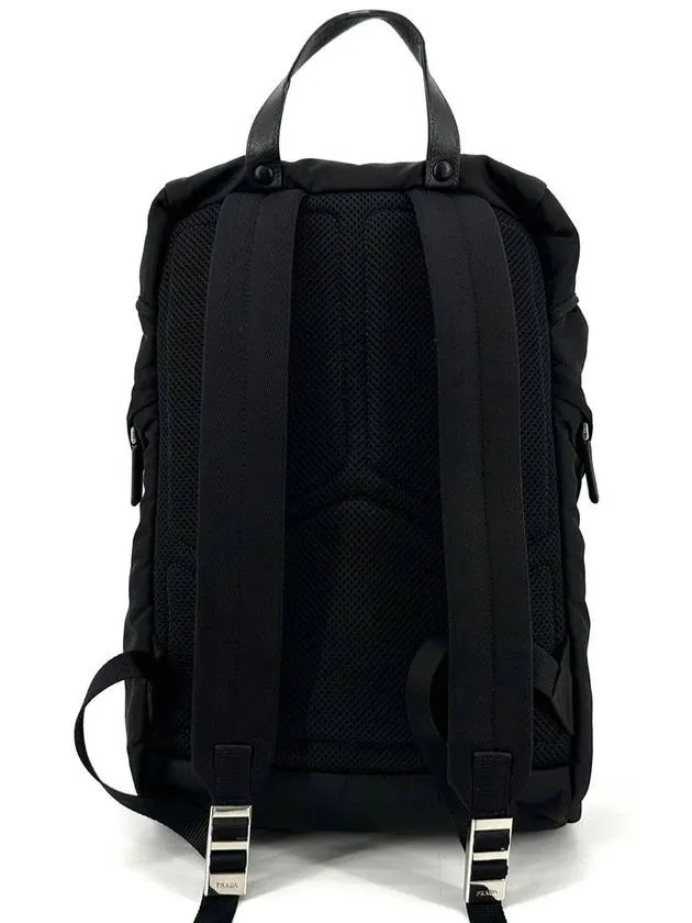 2VZ135 Triangle Logo Re Nylon Saffiano Backpack