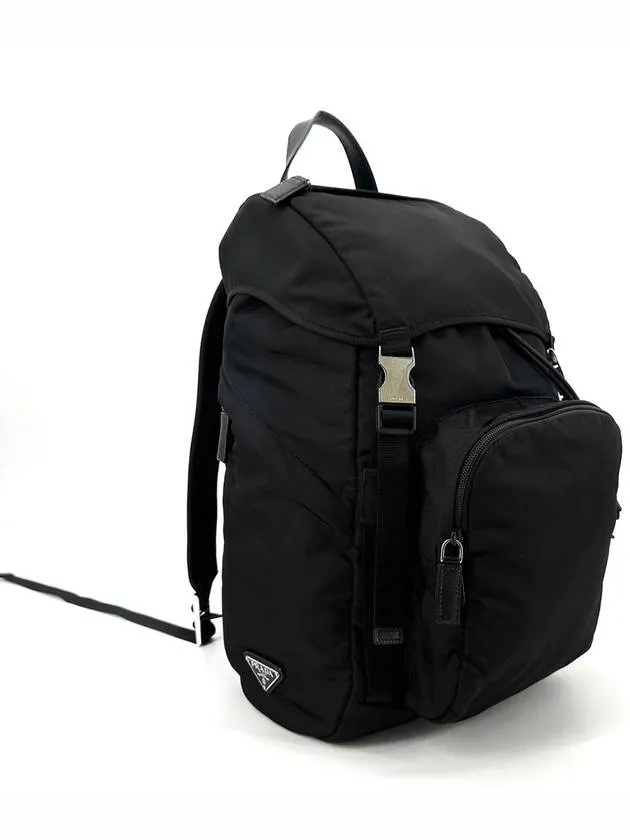 2VZ135 Triangle Logo Re Nylon Saffiano Backpack