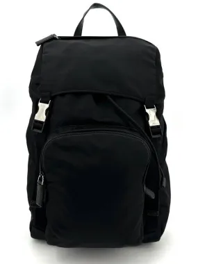 2VZ135 Triangle Logo Re Nylon Saffiano Backpack