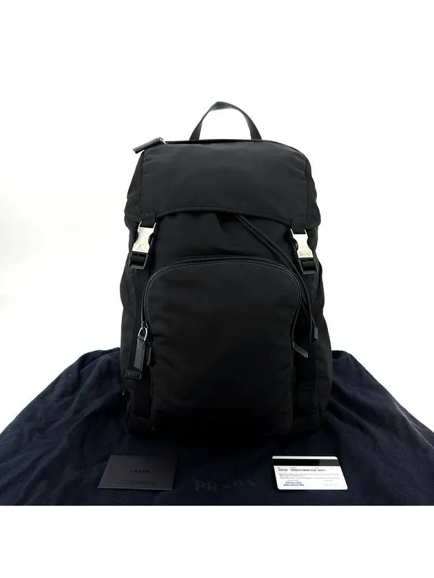 2VZ135 Triangle Logo Re Nylon Saffiano Backpack