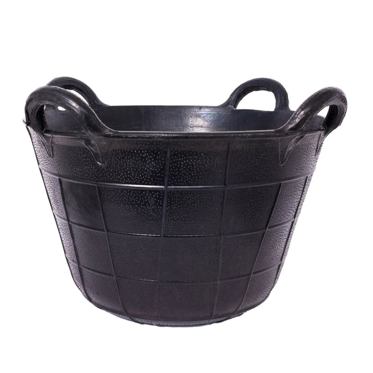 36 Litre Dean Hoist Bucket with 4 Handles - Black Tyre Rubber