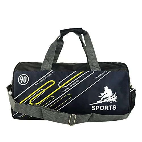ABage Men's Gym Duffel Bag Large Printed Carry On Travel Workout Sport Gear Bag, Dark Blue