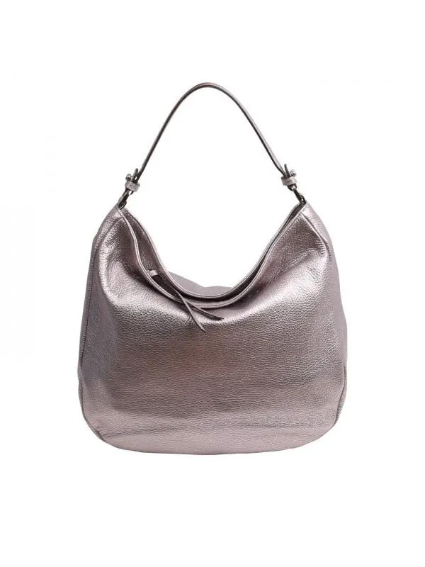Abro Hobo Leather Bag Shiny Shimmering Rose 028390-18 191 0040