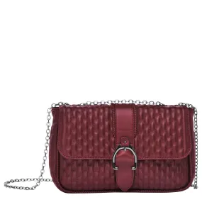 Amazone Matelasse Crossbody Bag - Burgundy
