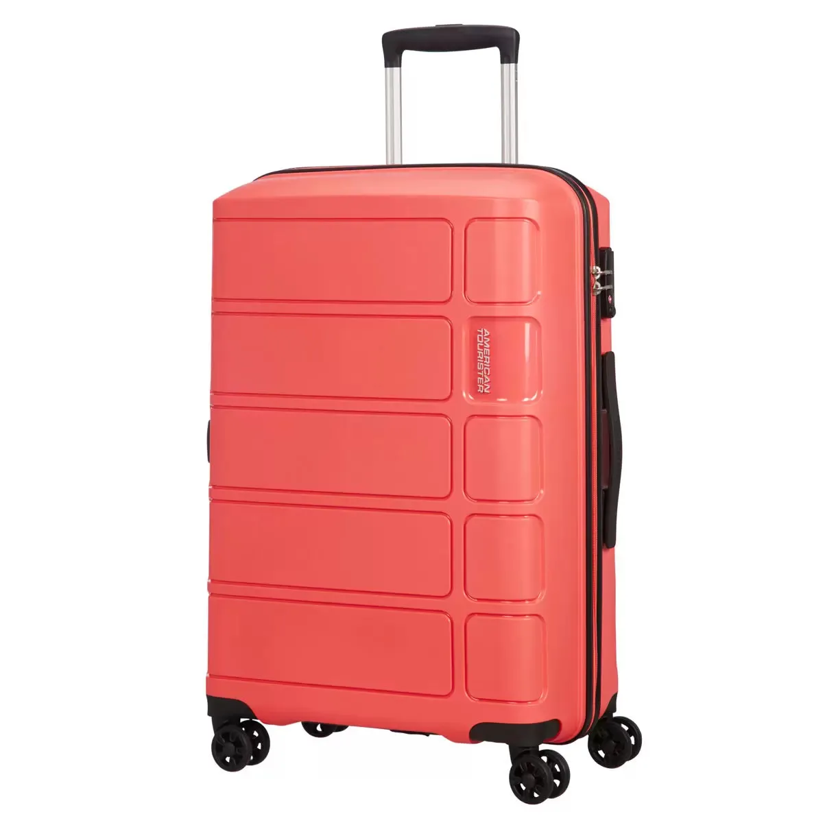 American Tourister Summer Splash 3 Piece Hardside Luggage Set (Coral Pink)