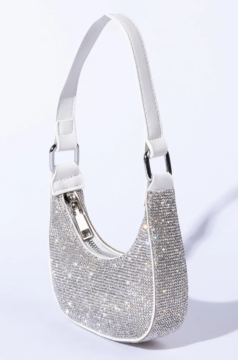 AW FREAK OUT RHINESTONE MINI BAGUETTE
