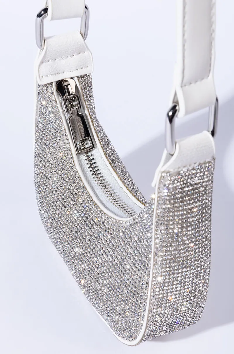AW FREAK OUT RHINESTONE MINI BAGUETTE