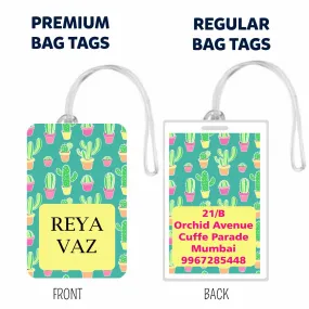 Bag Tags Cactus Design - Set of 5