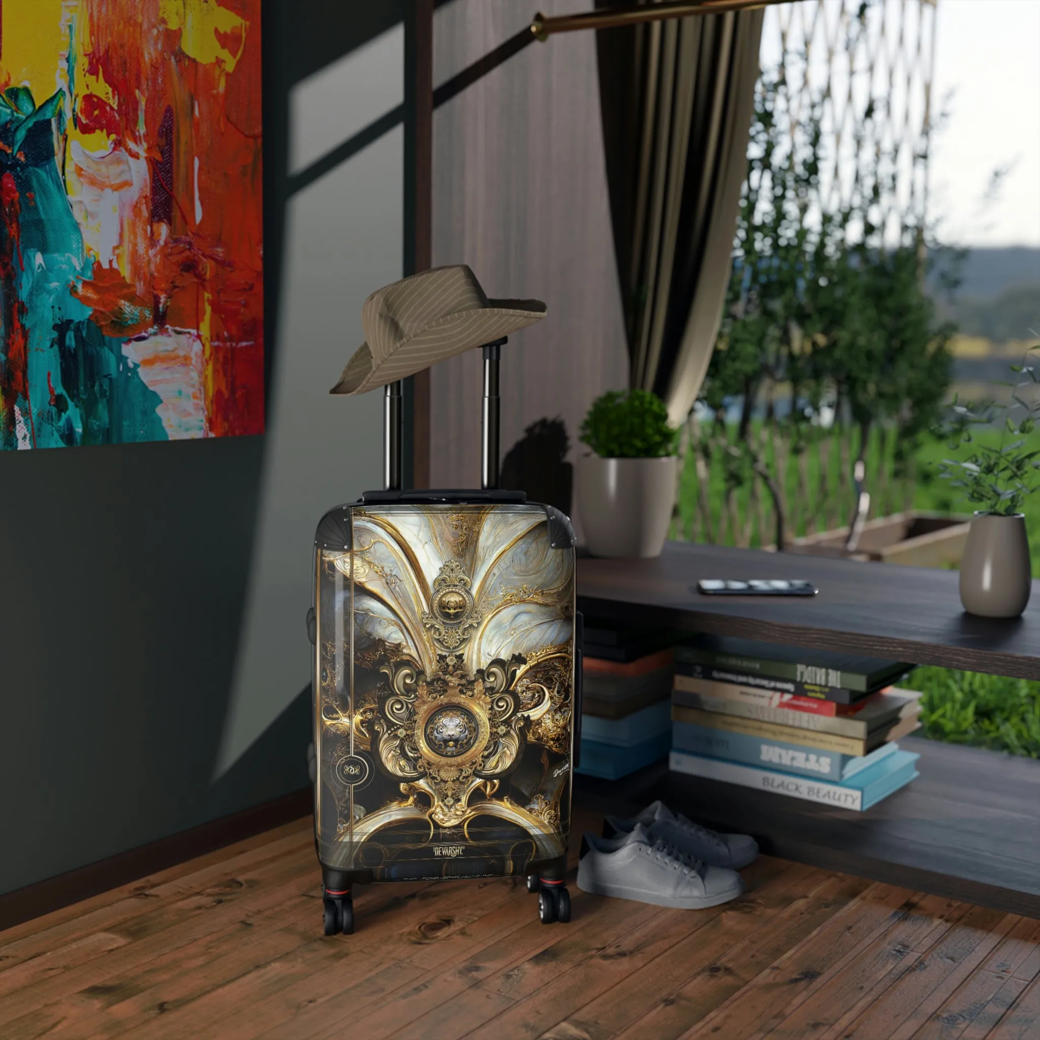 Baroque Majestique Suitcase 3 Sizes Carry-on Suitcase Baroque Luggage Hard Shell Suitcase with Wheels | D20120B
