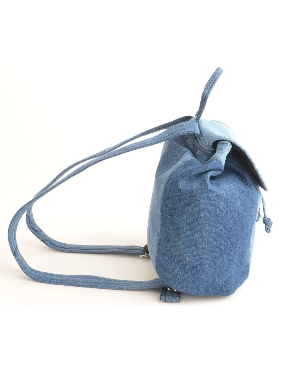 Beyond Retro Label Denim Backpack