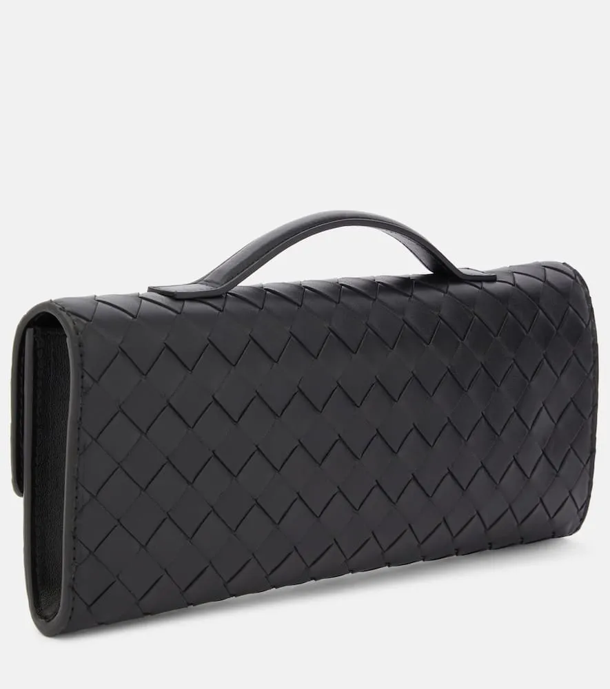 Bottega Veneta Andiamo Intrecciato leather clutch
