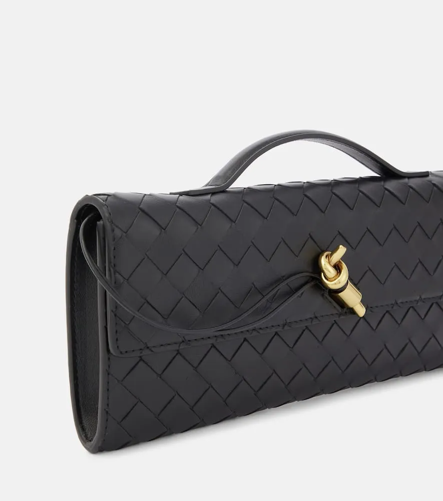 Bottega Veneta Andiamo Intrecciato leather clutch