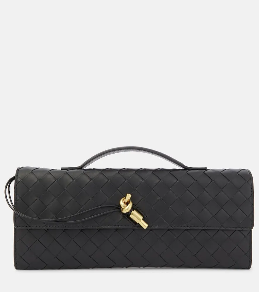 Bottega Veneta Andiamo Intrecciato leather clutch