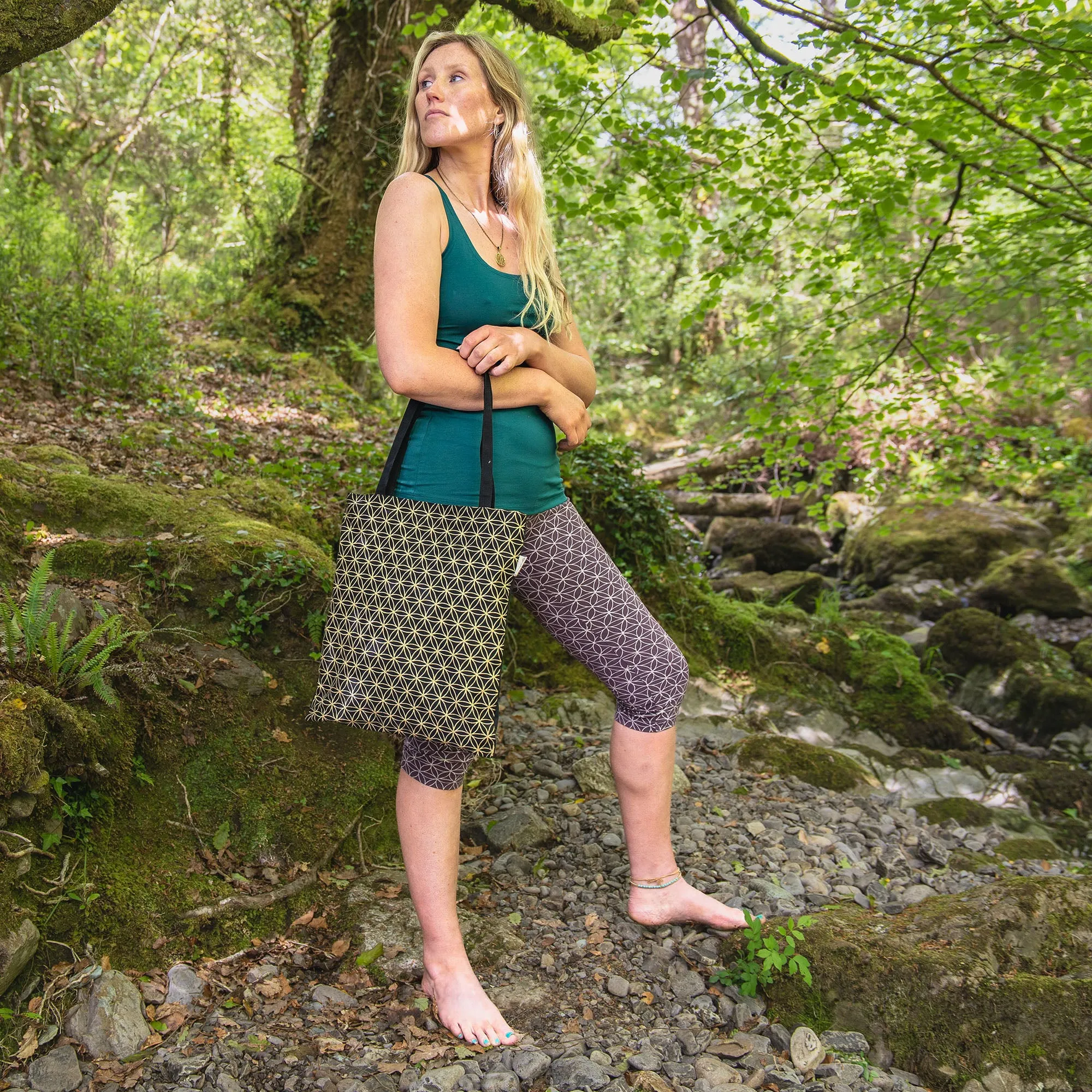 Brigid Tote Bag - Flower of Life Print