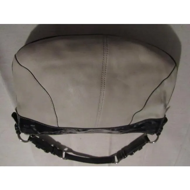 Coach Vintage Pursesdesigner Purses Taupe Buttery Soft Leather And Navy Patent Leather Hobo Bag