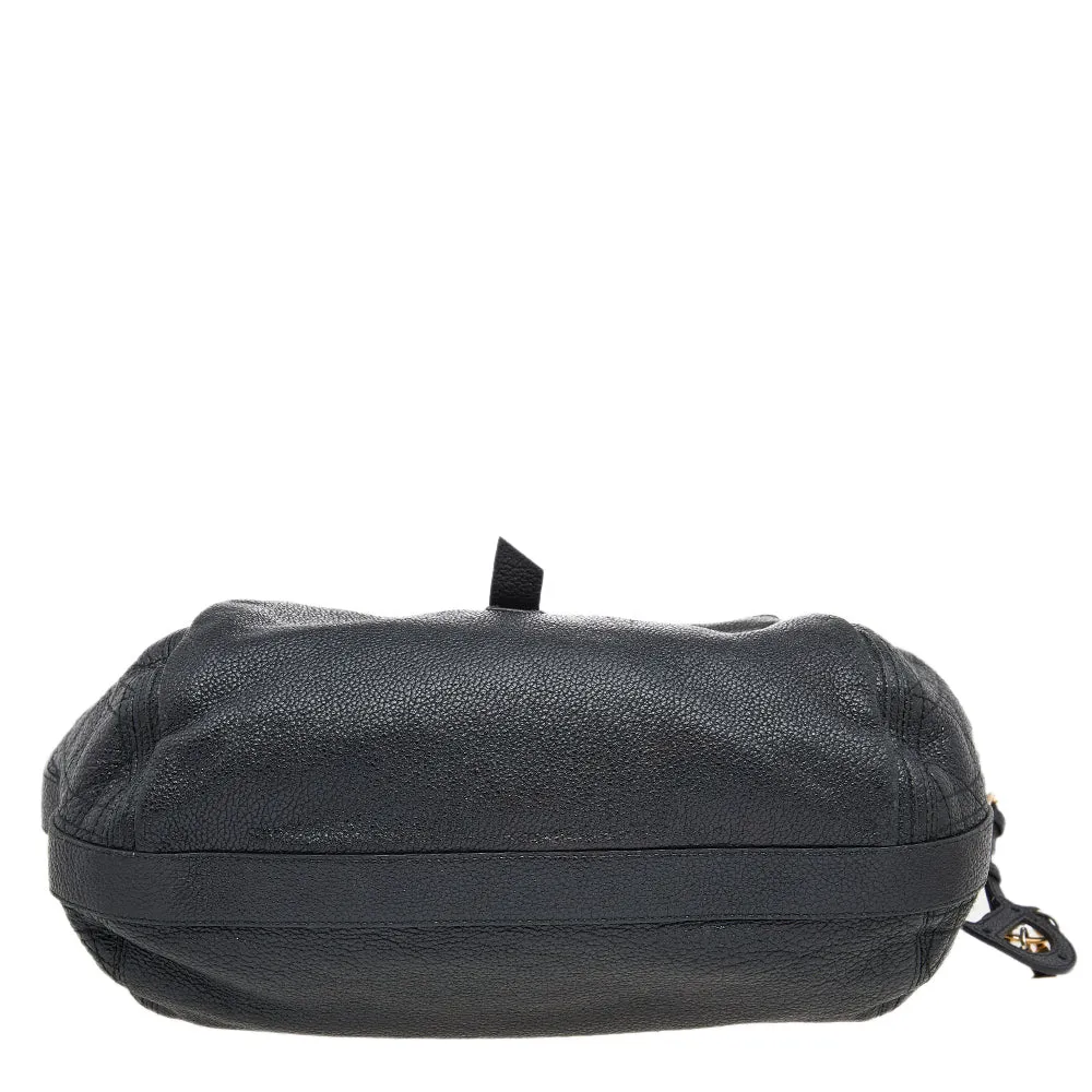 DIOR Black Cannage Leather Bee Hobo