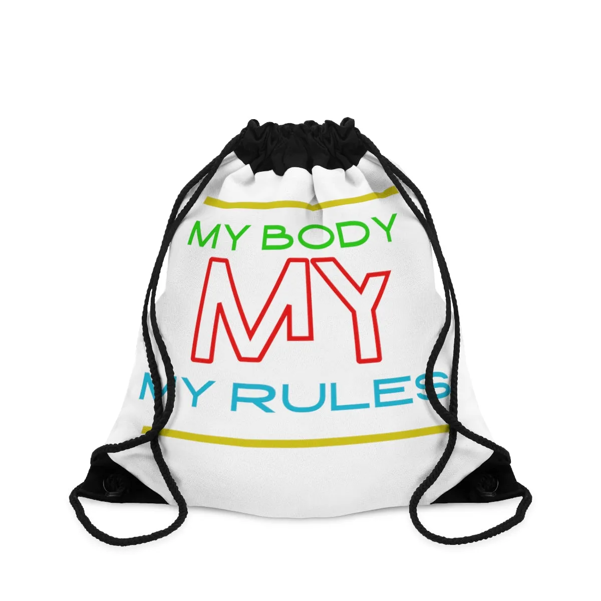Drawstring Bag ( Look But Don't Touch  White )