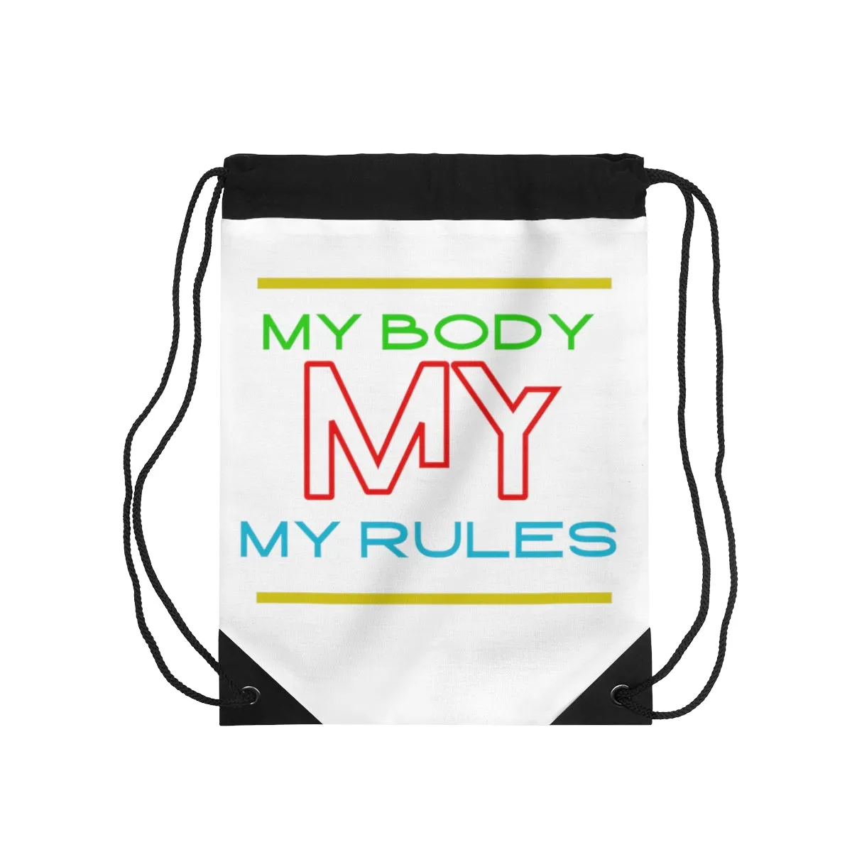 Drawstring Bag ( Look But Don't Touch  White )