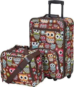Fashion Soft-side Upright Luggage 2-Piece Set