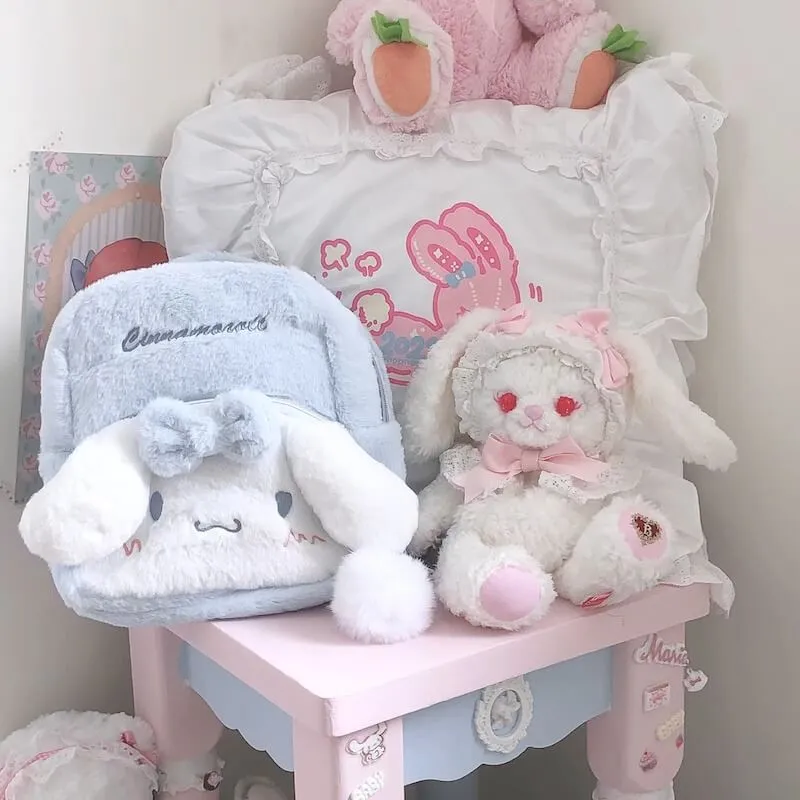 Fluffy pastel Melody mini backpack