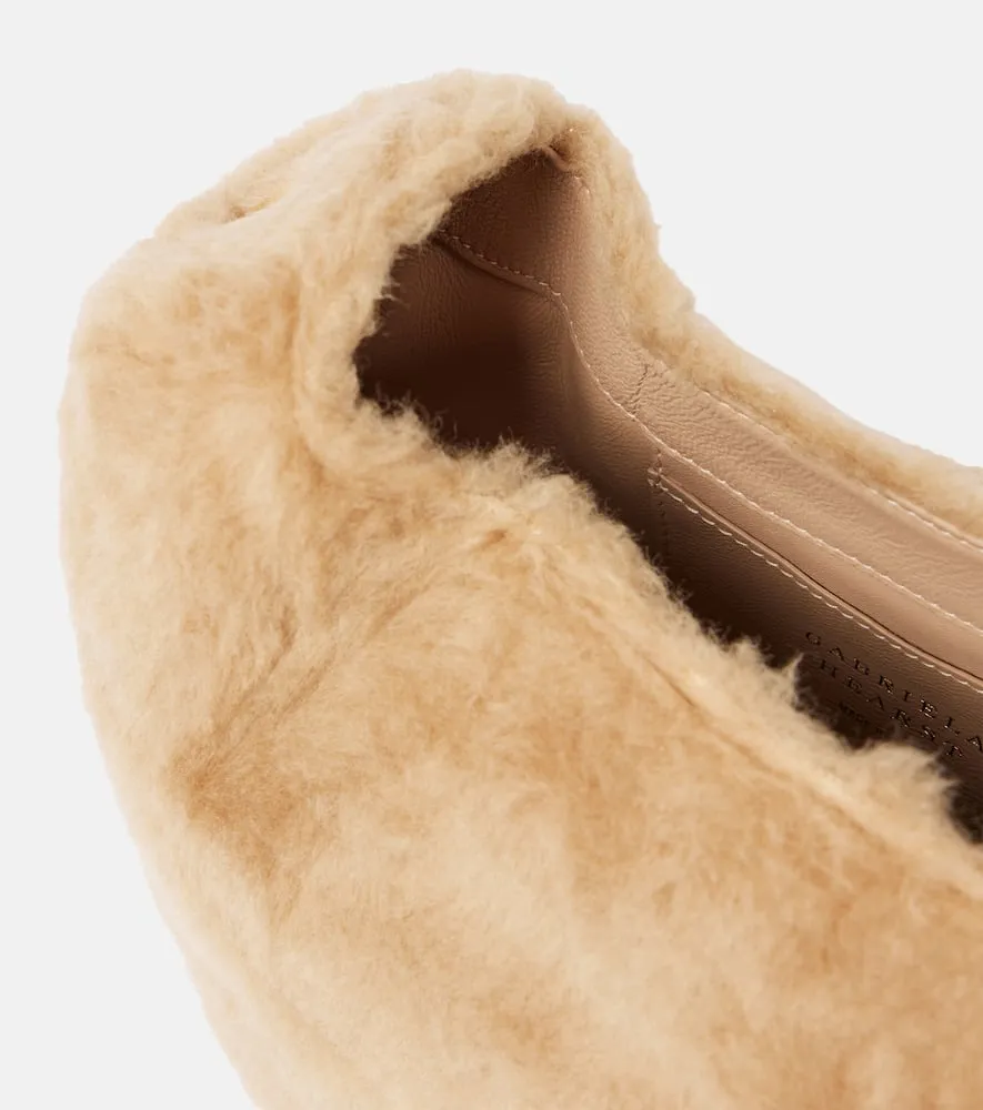 Gabriela Hearst Soft Demi faux shearling clutch