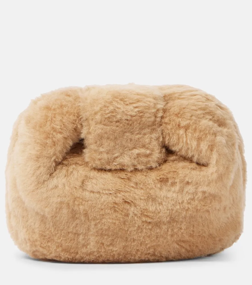 Gabriela Hearst Soft Demi faux shearling clutch