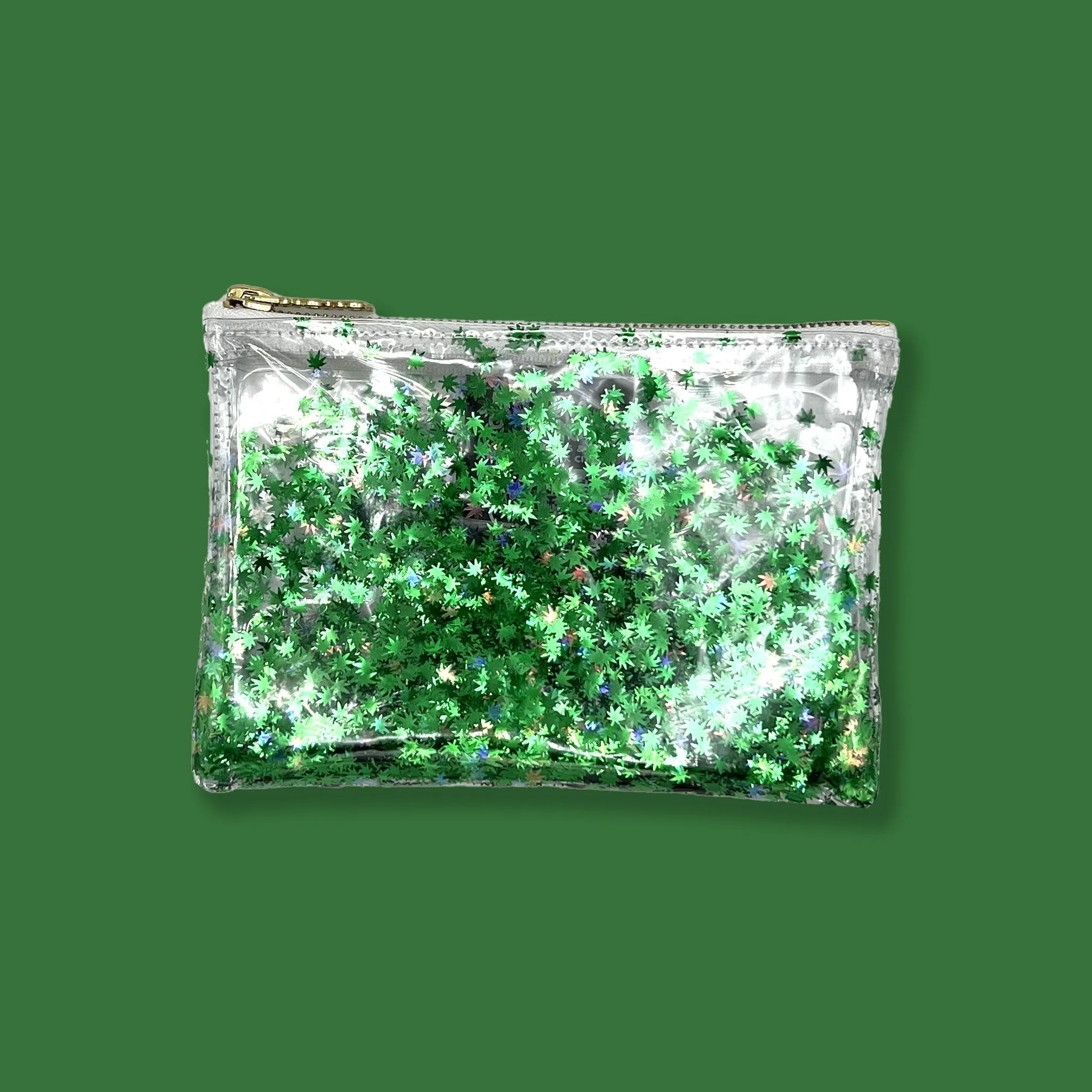 Green Cannabis Confetti Kush Midi Klutch! 🌿✨