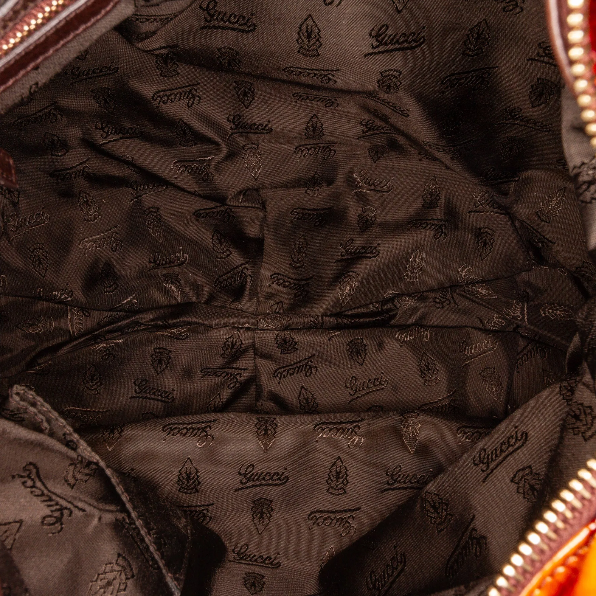 Gucci Hysteria Tortoise Shell Medium Brown Patent Leather