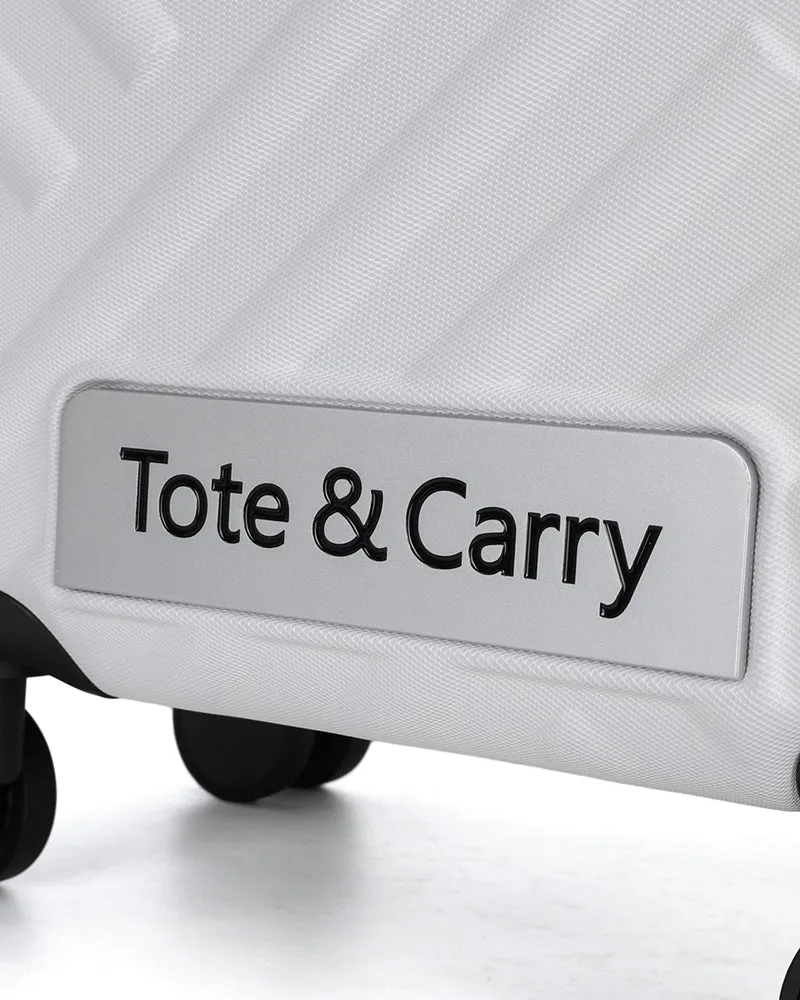 Hard Case 3 Piece Luggage Set in White
