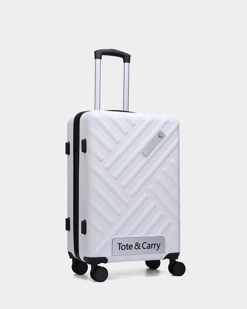 Hard Case 3 Piece Luggage Set in White