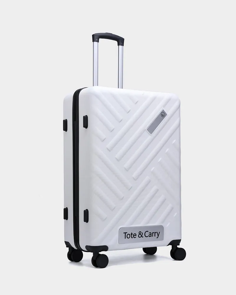 Hard Case 3 Piece Luggage Set in White