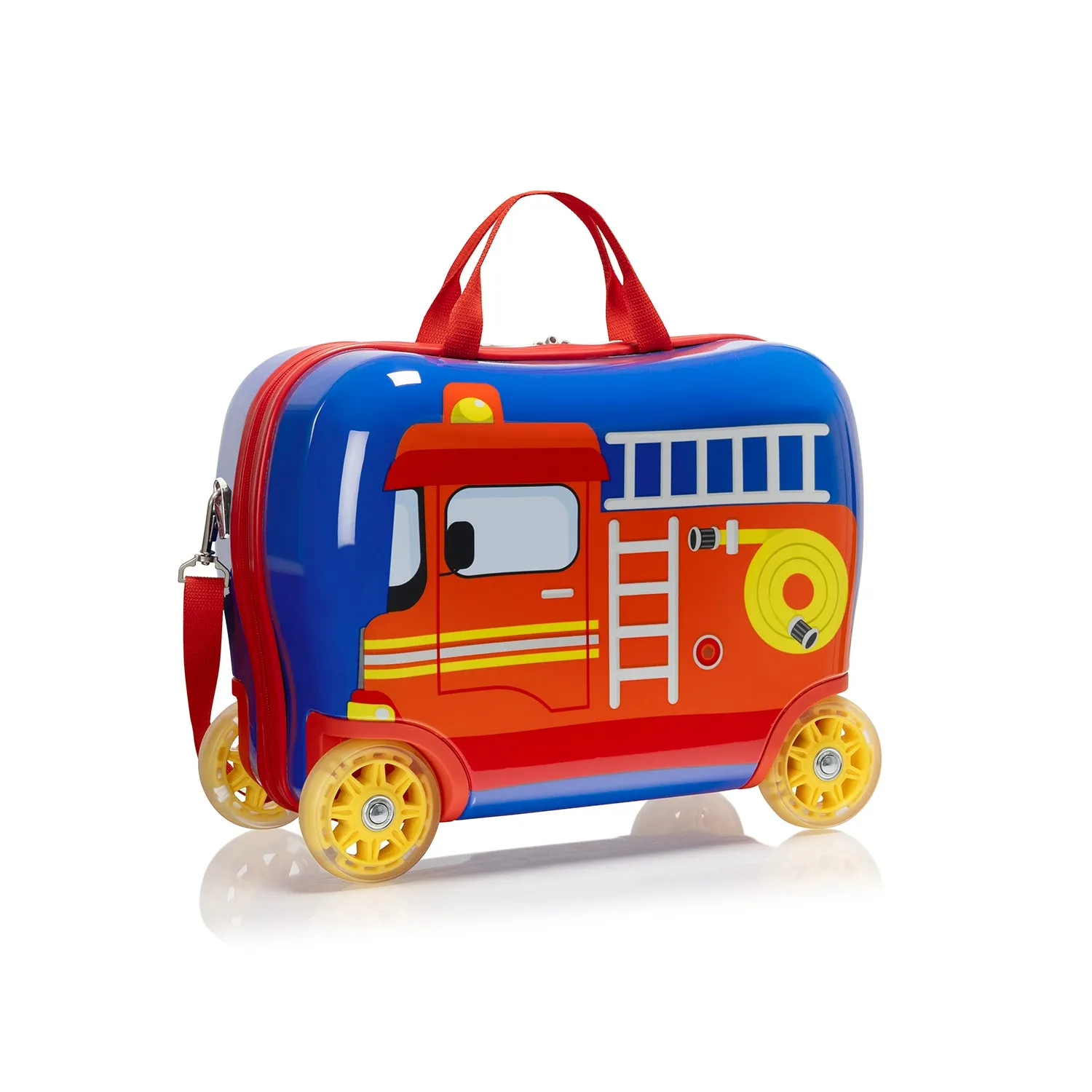 Kids Ride-on Luggage - Fire Truck (HEYS-HSRL-RO-02-23AR) | Light up Wheels