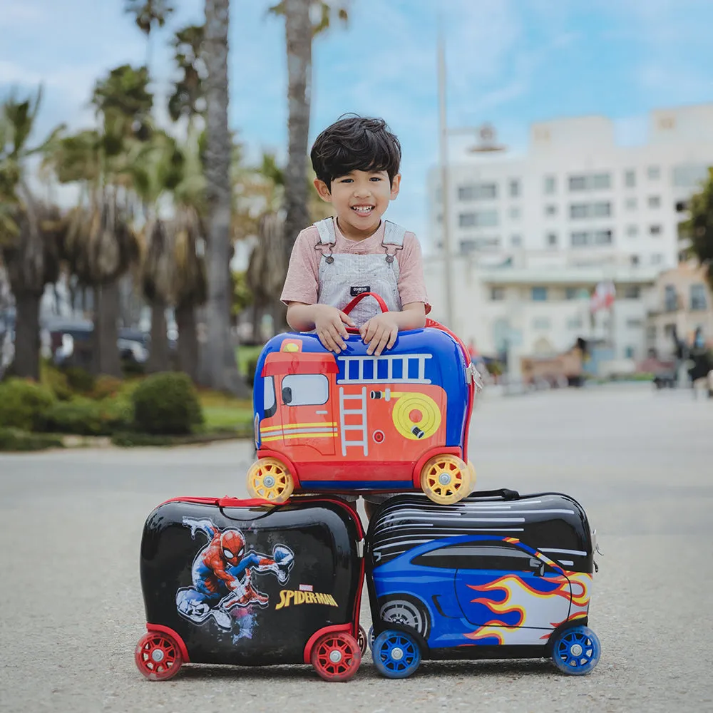 Kids Ride-on Luggage - Fire Truck (HEYS-HSRL-RO-02-23AR) | Light up Wheels