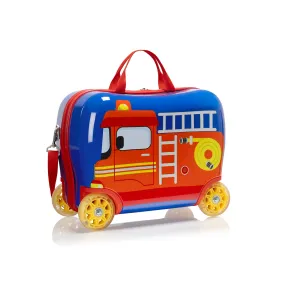 Kids Ride-on Luggage - Fire Truck (HEYS-HSRL-RO-02-23AR) | Light up Wheels