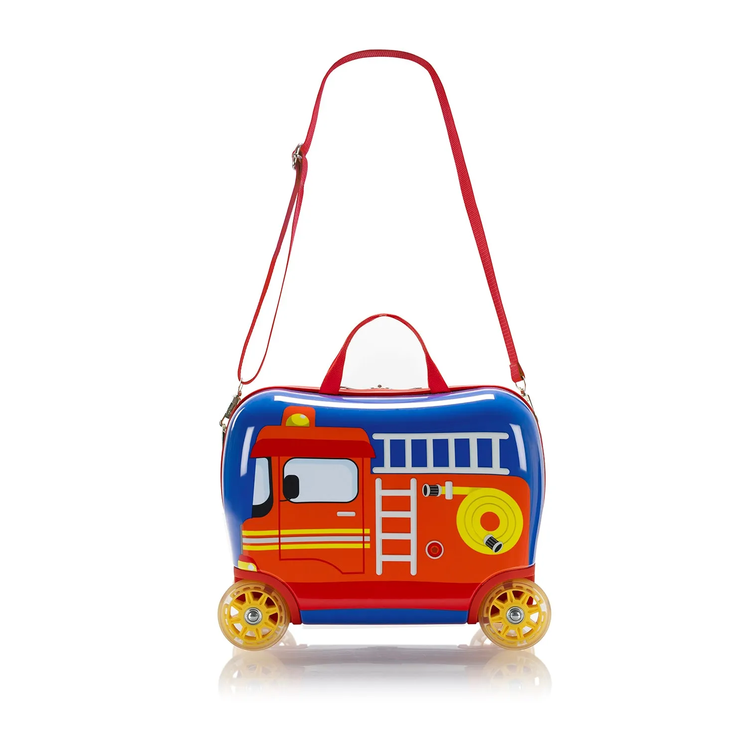Kids Ride-on Luggage - Fire Truck (HEYS-HSRL-RO-02-23AR) | Light up Wheels