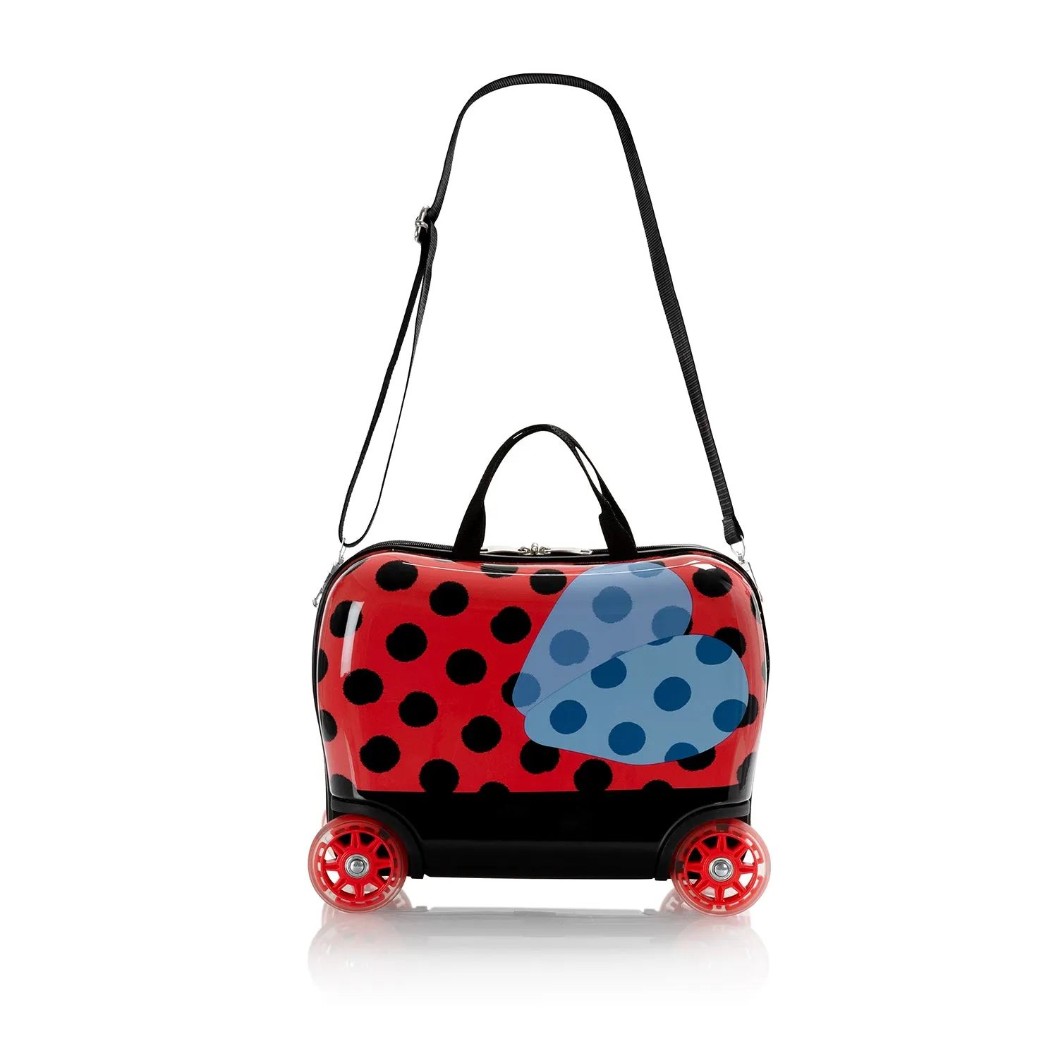Kids Ride-on Luggage - Lady Bug (HEYS-HSRL-RO-10-23AR) | Light up Wheels