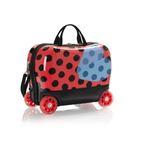 Kids Ride-on Luggage - Lady Bug (HEYS-HSRL-RO-10-23AR) | Light up Wheels