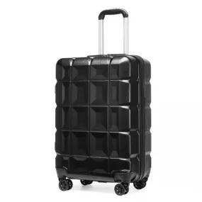 Kono 20 Inch Black Lightweight Hard Shell ABS Luggage Cabin Suitcase with TSA Lock - Stylish & Durable Travel Companion