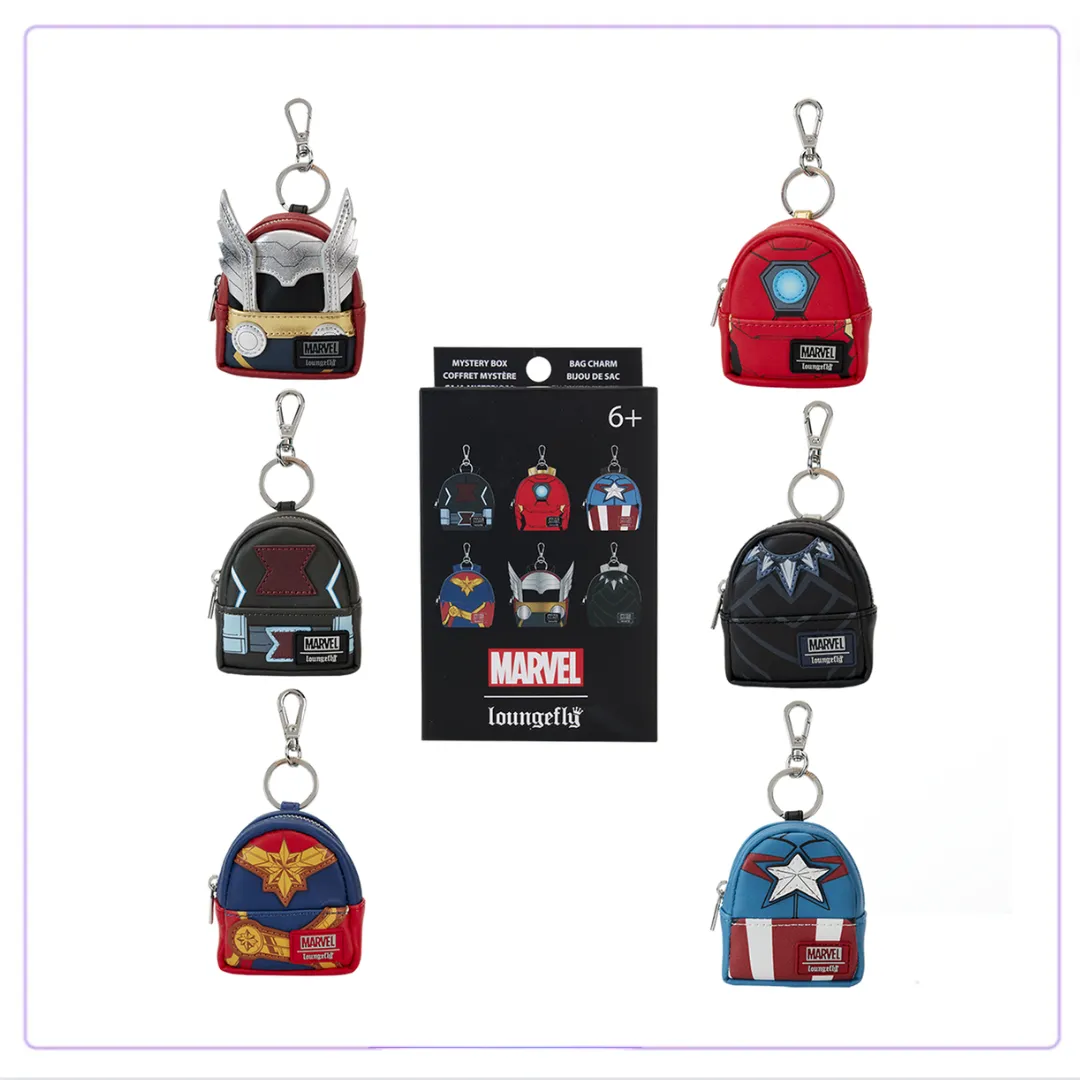 Loungefly Marvel Avengers Cosplay Mini Backpack Mystery Box Bag Charm