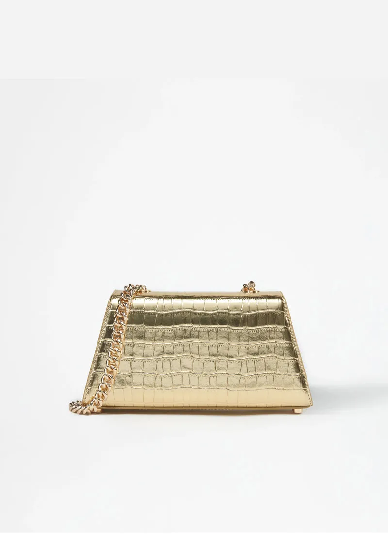 Metallic Bow Mini Shoulder Bag