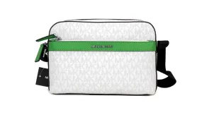 Michael Kors Cooper Small White Palm Utility Crossbody Bag