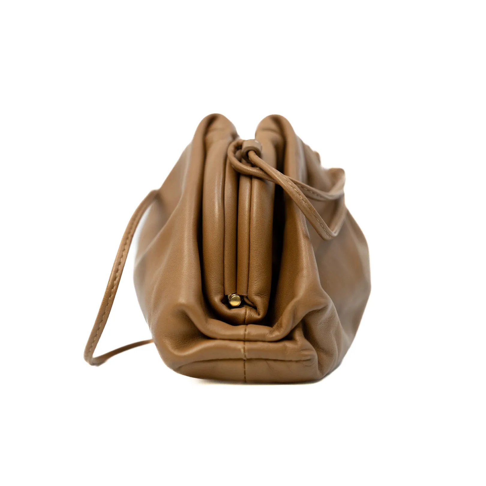 Mini Pouch Calfskin Caramel GHW