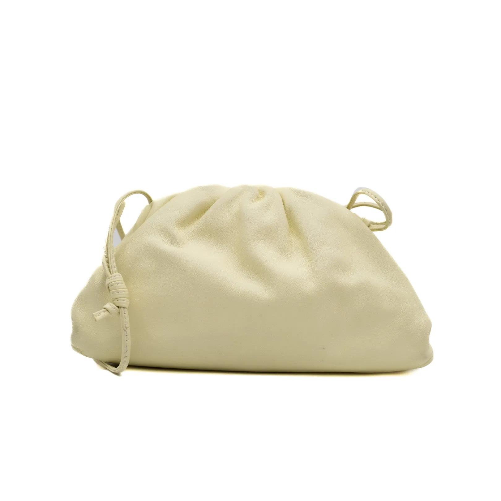 Mini Pouch In Light Yellow Calf Leather GHW