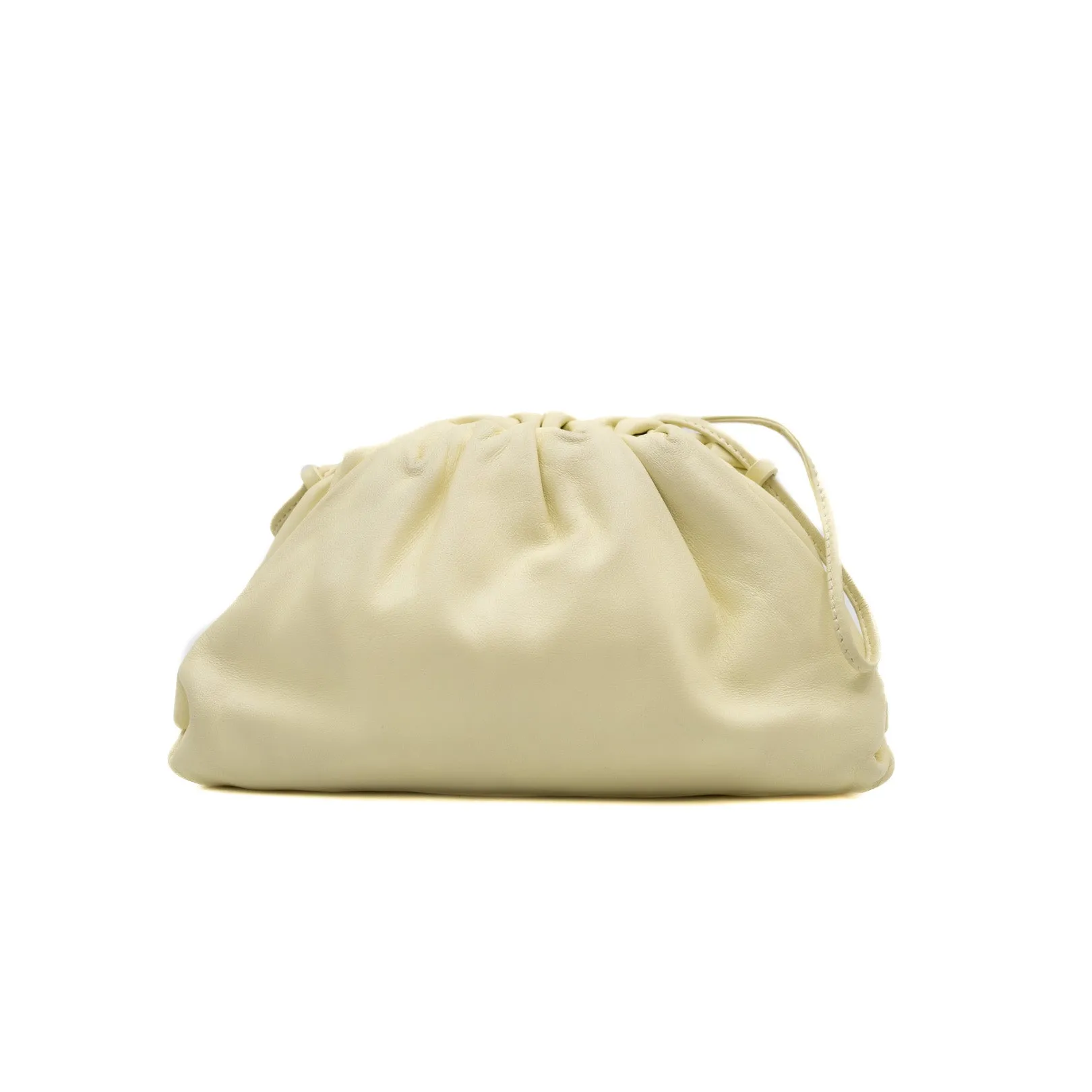 Mini Pouch In Light Yellow Calf Leather GHW