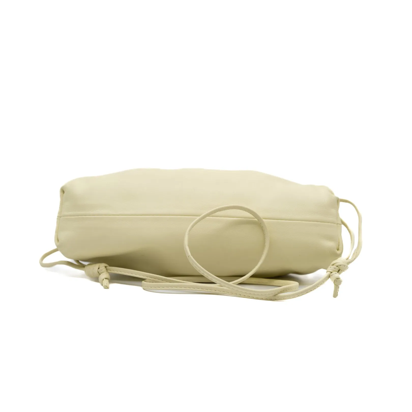 Mini Pouch In Light Yellow Calf Leather GHW