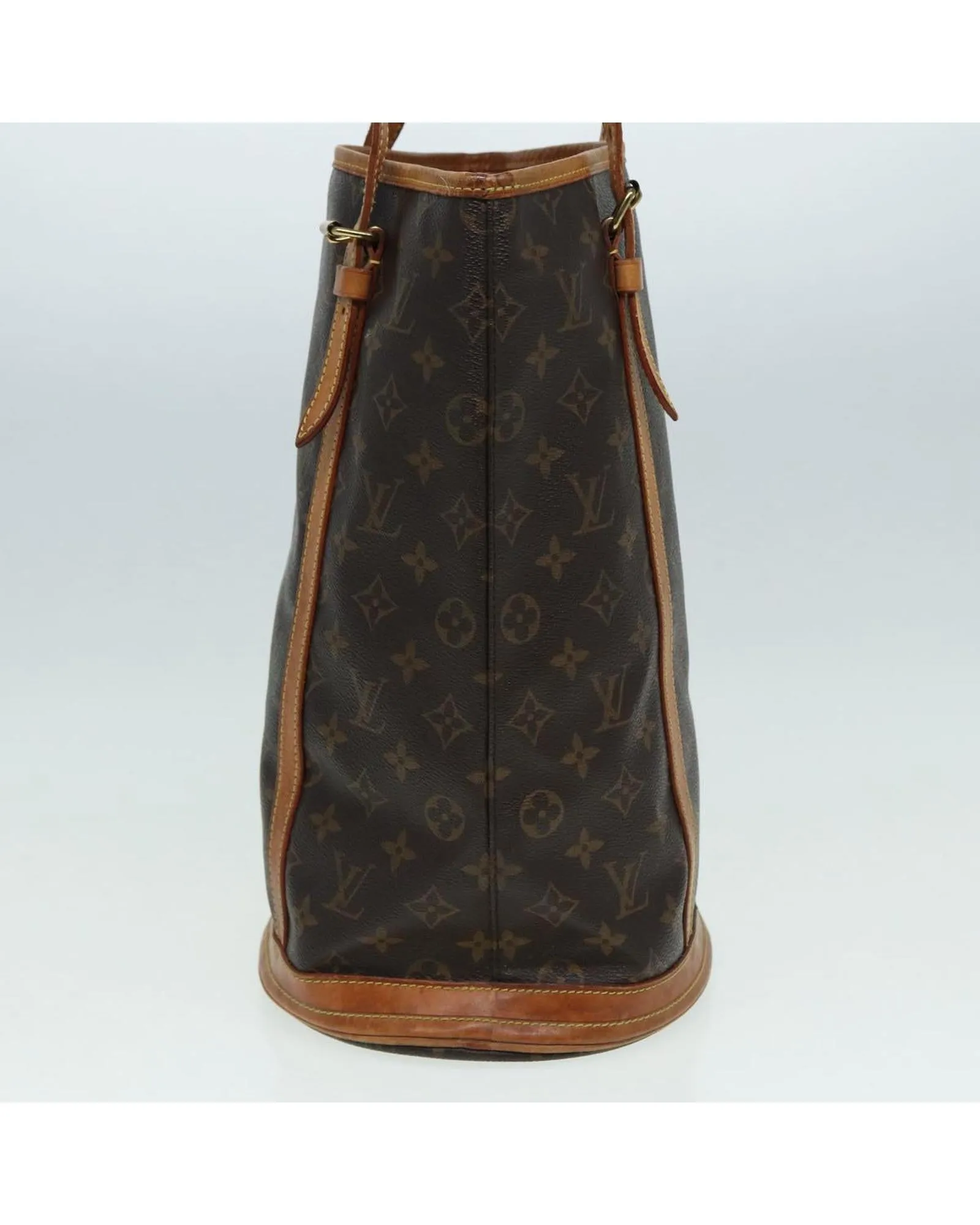 Monogram Canvas Shoulder Bag with Adjustable Strap and Authentic Detailing