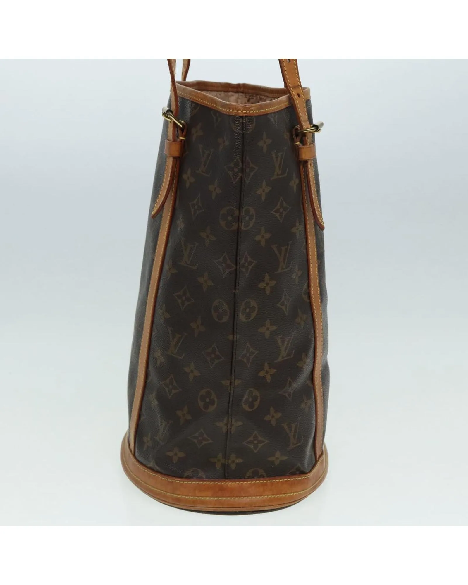 Monogram Canvas Shoulder Bag with Adjustable Strap and Authentic Detailing