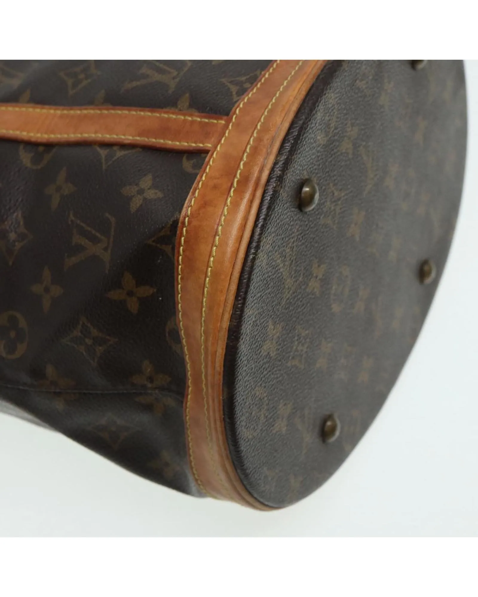 Monogram Canvas Shoulder Bag with Adjustable Strap and Authentic Detailing