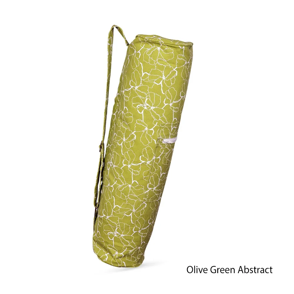 Organic Cotton Yoga Mat Bag - Printed Zip